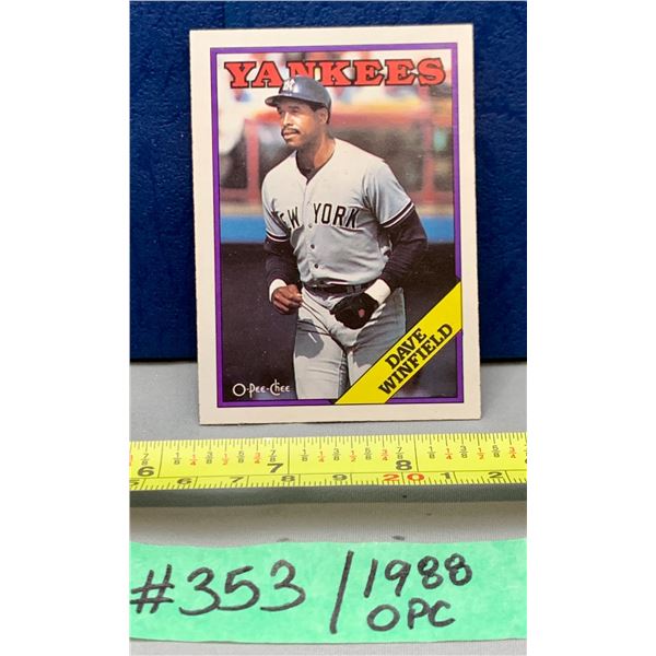 MLB Baseball Card - 1988 OPC Vintage Dave Winfield