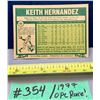 Image 2 : MLB Baseball Card - 1977 Rare OPC Vintage Keith Hernandez