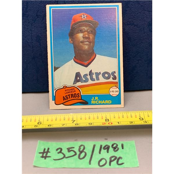 MLB Baseball Card - 1981 OPC Vintage J. R. Richard