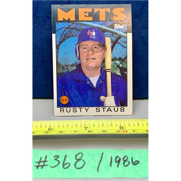 MLB Baseball Card - 1986 Vintage Rusty Staub