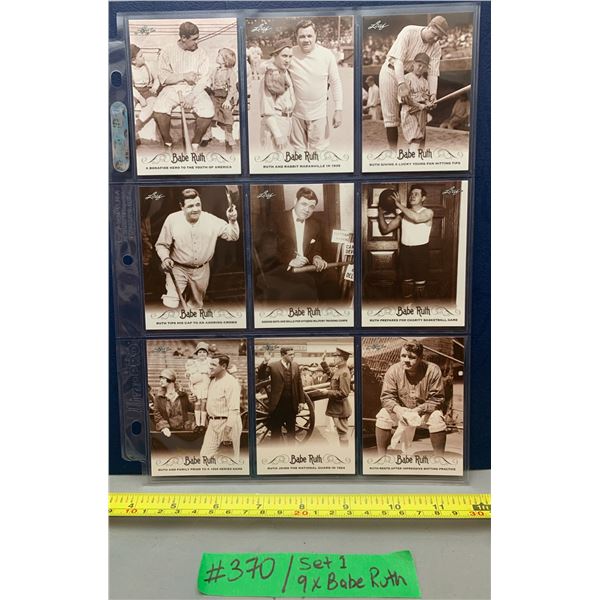 MLB Baseball Card - 9 x Babe Ruth Collection Cards Mint!