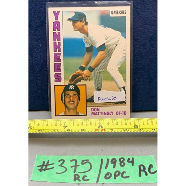 MLB Baseball Card - 1984 OPC Vintage Don Mattingly Rookie Card