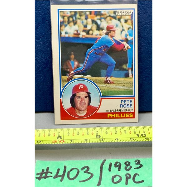 MLB Baseball Card - 1983 OPC Vintage Pete Rose All Star Card  #337 Rare!