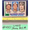 Image 1 : MLB Baseball Card - 1982 Rare OPC Vintage Orioles Future Stars Call Ripken Rookie Card #21