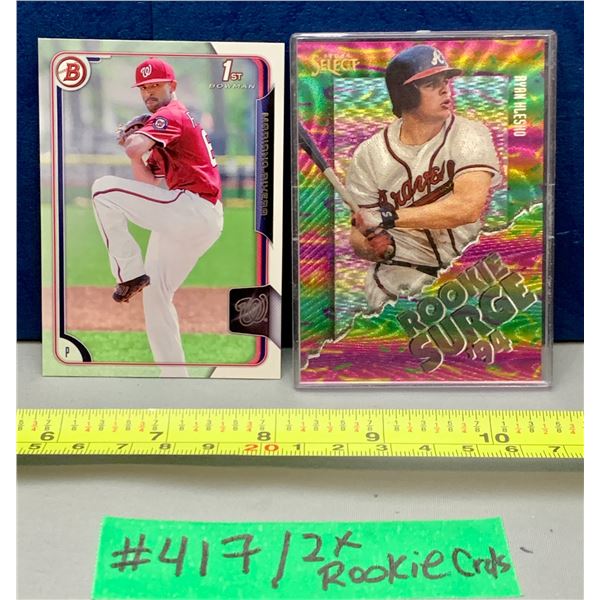MLB Baseball Card - 2 x Rookie Cards Rivera & Klesko
