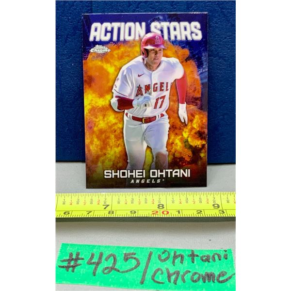 MLB Baseball Card - Shohei Ohtani 2023 Topps Chrome Action Stars Card! Rare!
