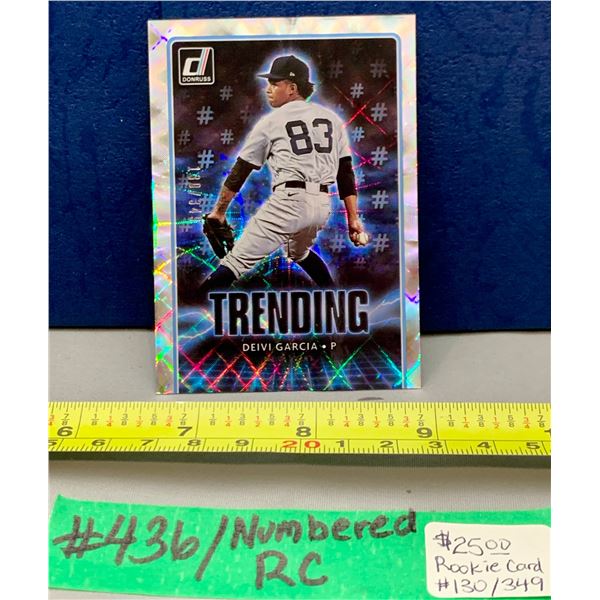 MLB Baseball Card - 2021 Deivi Garcia Panini Rare #130/349 Parallel Rookie Card