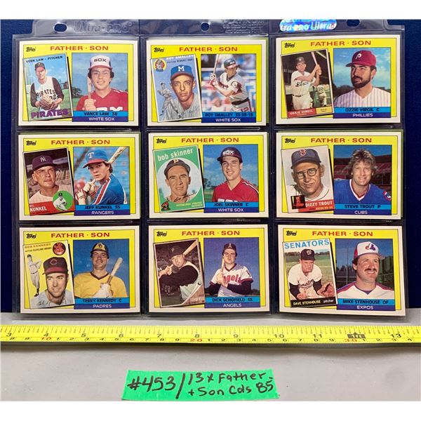 MLB Baseball Card - 13 x 1985 Vintage Father and Son Cards All Mint!