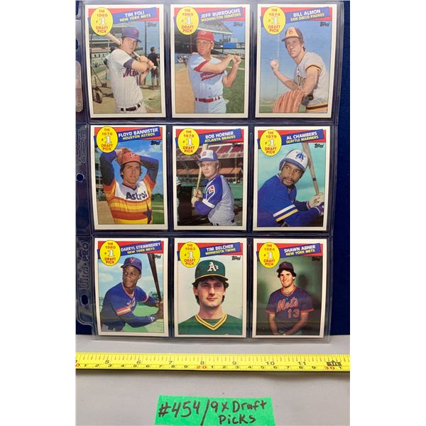 MLB Baseball Card - 9 x 1985 Topps Vintage #1 Draft Picks Cards All MInt!