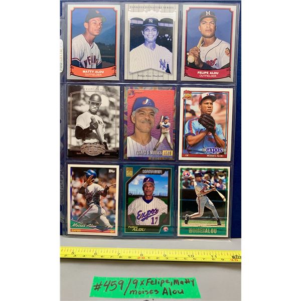 MLB Baseball Card - 9 x Felipe, Matty, and Moises Alou Cards
