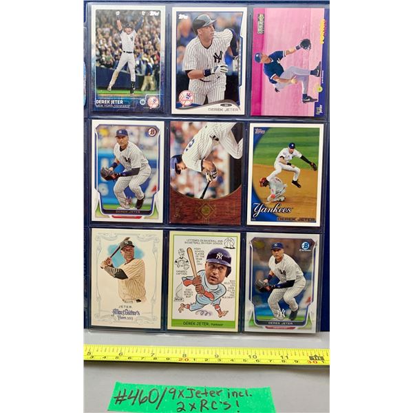 MLB Baseball Card - 9 x Derek Jeter Cards - Including 2 x Rookie Cards!