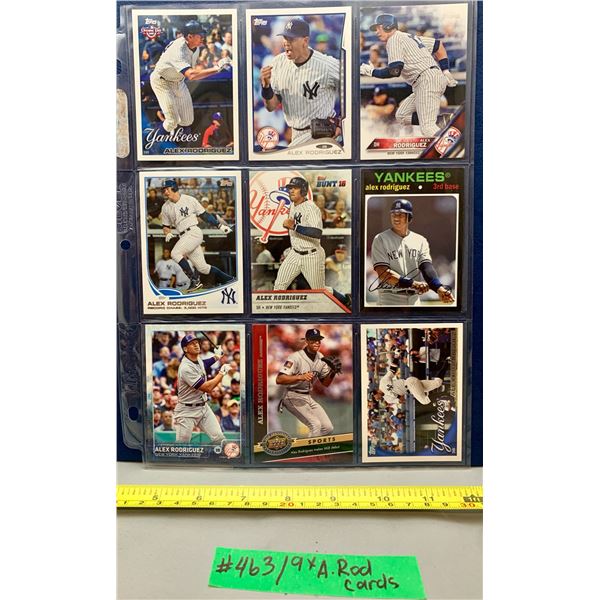 MLB Baseball Card - 9 x A-Rod Alex Rodriguez Cards - Another Great Set!