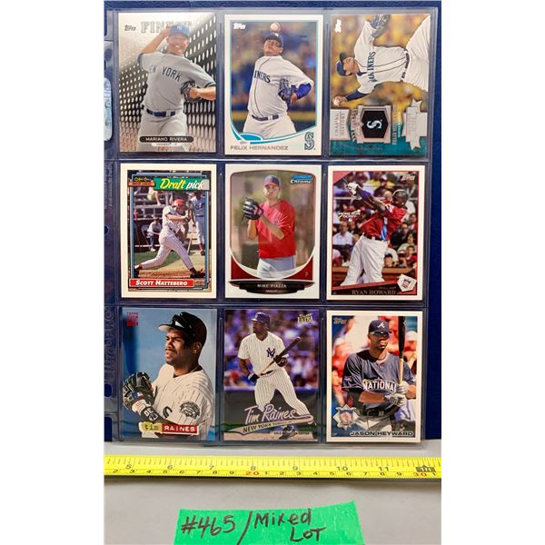 MLB Baseball Card - 9 x Mixed Lot of Baseball Stars!