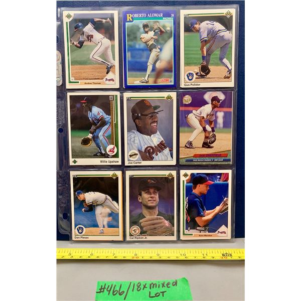 MLB Baseball Card - 18 x Mixed Lot of Cards - Lots of STARS!