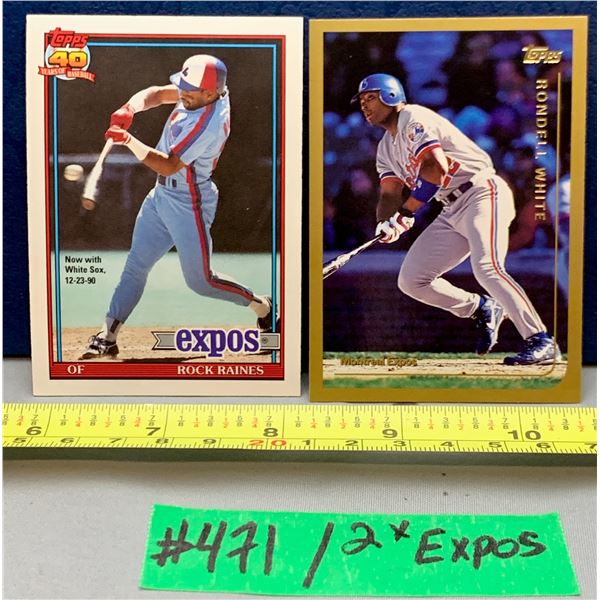 MLB Baseball Card - 2 x Expos Cards