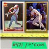 Image 1 : MLB Baseball Card - 2 x Expos Cards