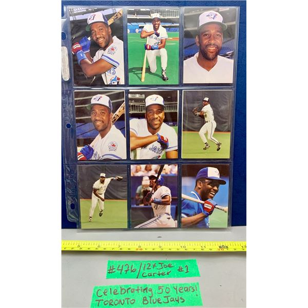 MLB Baseball Card - Toronto Blue Jays 9 x Joe Carter Sheet #1