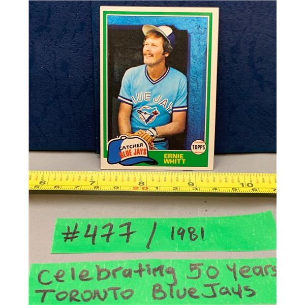 MLB Baseball Card - Toronto Blue Jays 1981 Ernie Whitt