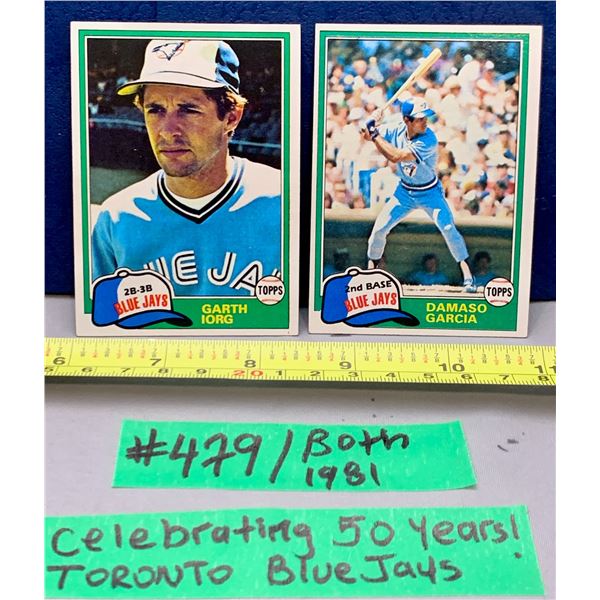 MLB Baseball Card - Toronto Blue Jays  1981 Garth Iorg & Damaso Garcia
