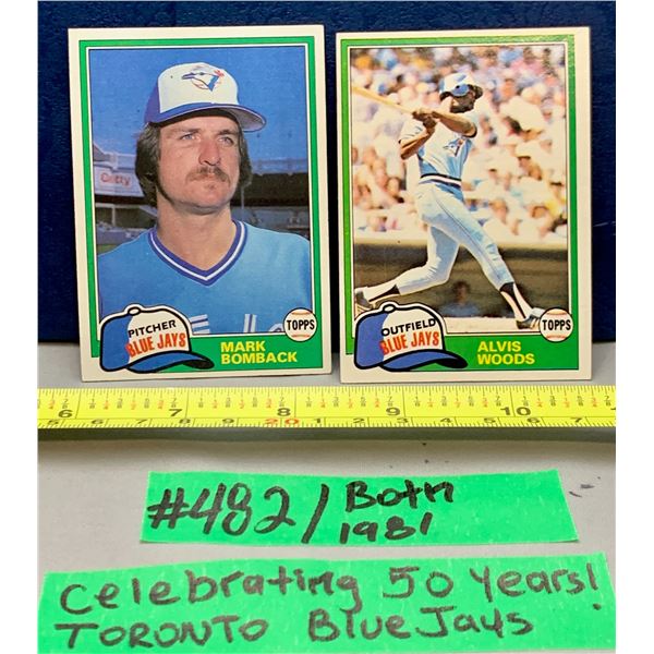MLB Baseball Card - Toronto Blue Jays 1981 Mark Bomback & Alvis Woods