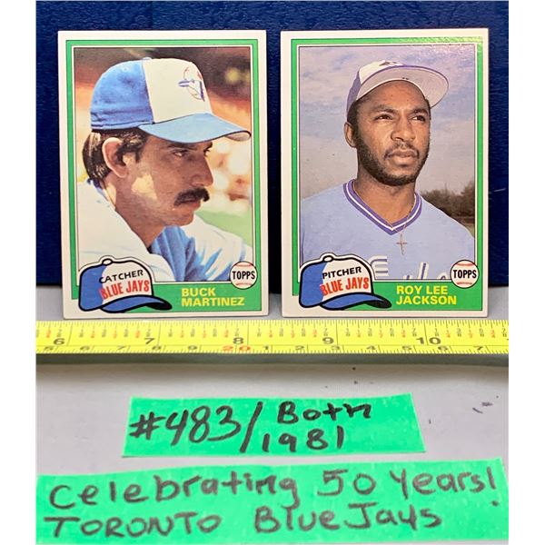 MLB Baseball Card - Toronto Blue Jays 1981 Buck Martinez & Roy Lee Jackson