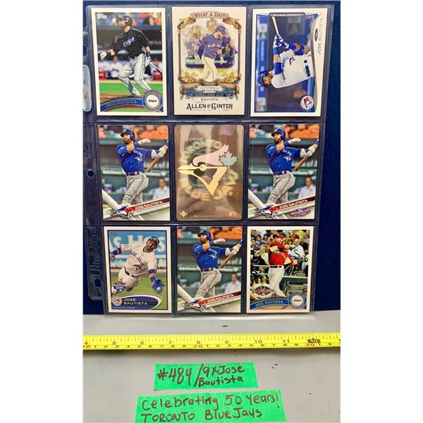 MLB Baseball Card - Toronto Blue Jays 9 x Jose Bautista Cards