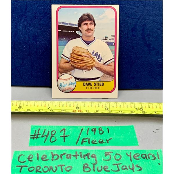 MLB Baseball Card - Toronto Blue Jays 1981 Fleer Rare Dave Stieb Rookie Card!
