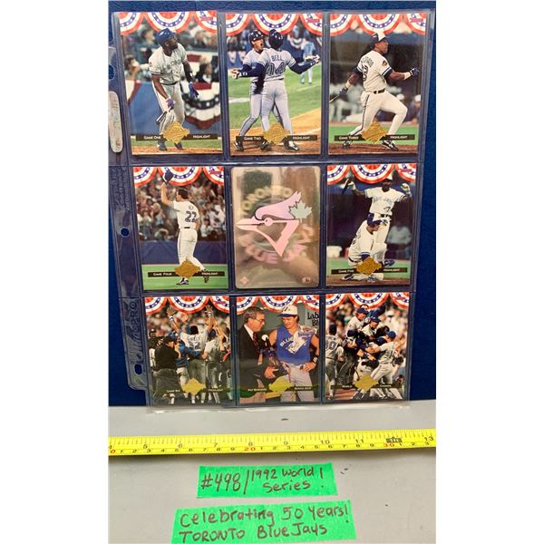MLB Baseball Card - Toronto Blue Jays 1992 World Series Cards in Sleeves Mint!