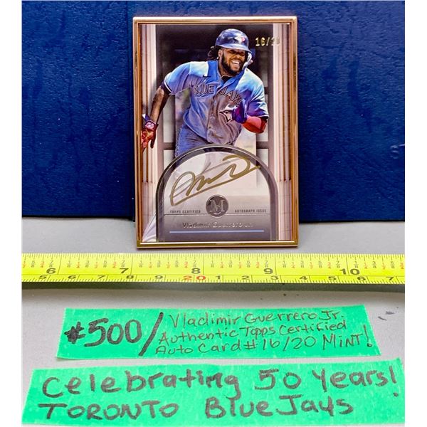 MLB Baseball Card - 2024 Vladimir Guerrero Jr. Museum Framed Auto Card #16/20 Authentic & RARE!