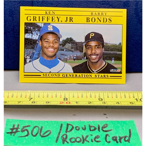 MLB Baseball Card - 1990 Fleer Double Rookie Stars Ken Griffey JR & Barry Bonds
