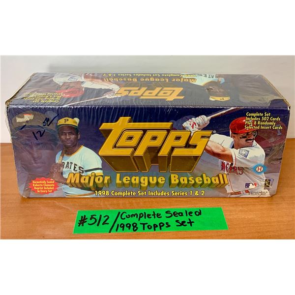 MLB Baseball Topps 1998 SEALED Complete 502 + Card Set
