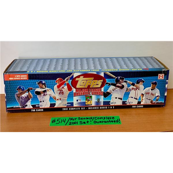MLB Baseball 2001 Not Sealed But Guaranteed Set is Complete - 790 Cards
