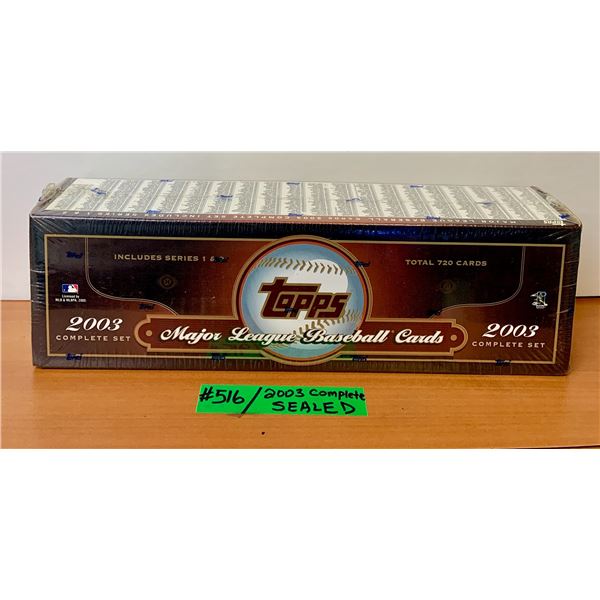 MLB Baseball Topps 2003 SEALED Complete 720 Card Set