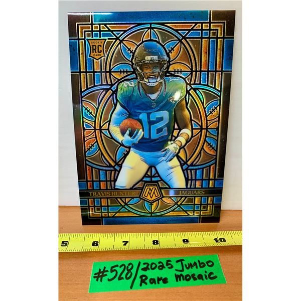 NFL Football Cards - Travis Hunter Jaguars Rookie Mosaic Stained Glass Jumbo #12 in Toploader!
