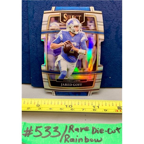 NFL Football Cards - Jared Goff Lions QB Die-Cut Rainbow Select Prizm Concourse 2021 Rare!