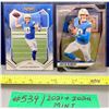 Image 1 : NFL Football Cards - 2 x Justin Herbert Chargers Prizm