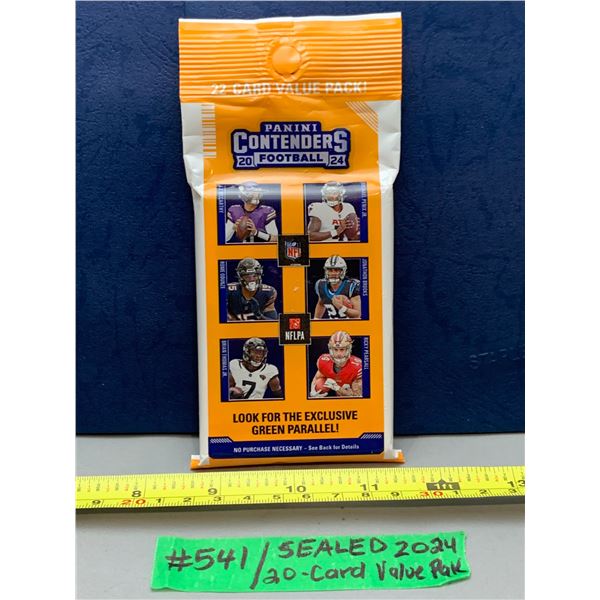 NFL Football Cards - Panini Contenders 2024 NFL 22-Card Sealed Hanger Pack RC? Maye, Nix, Williams ?