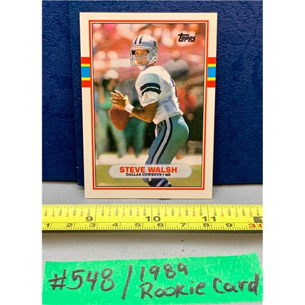 NFL Football Cards - Vintage 1989 Steve Walsh Cowboys Rare Rookie Card