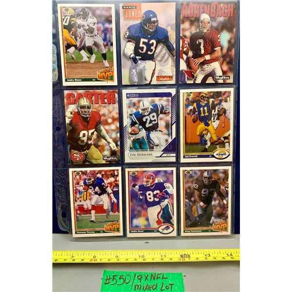 NFL Football Cards - 9 x Mixed Lot Stars of the Past!