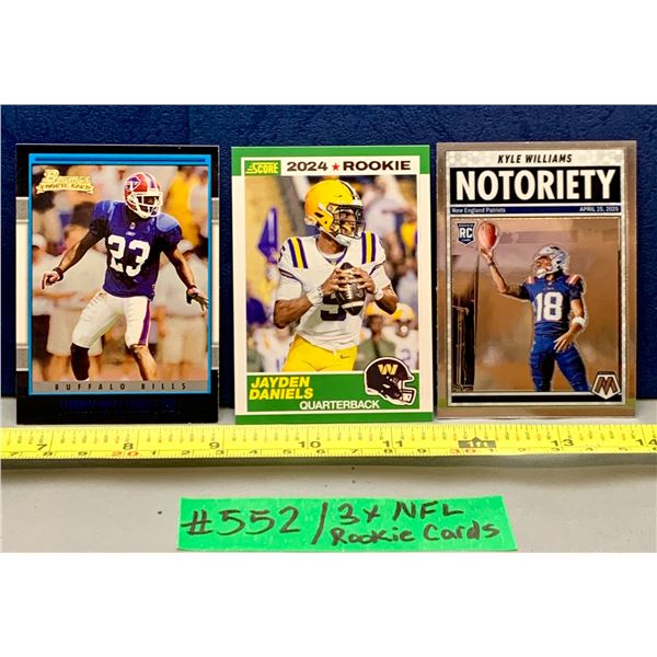 NFL Football Cards - 3 x NFL ROOKIE Cards / Jayden Daniels HOT!!!