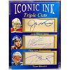 Image 2 : NFL Football Cards - Rare Trople Cuts Iconic Ink Joe Montana, Peyton Manning, & Tom Brady