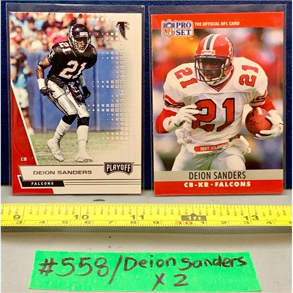 NFL Football Cards - 2 x Legend Deion Sanders! HTF Cards!