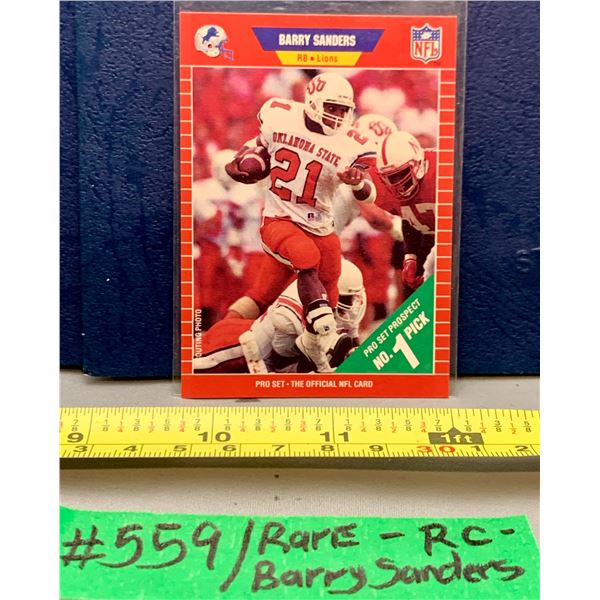 NFL Football Cards - BARRY SANDERS VERY RARE #1 Draft Pack Rookie Card #494