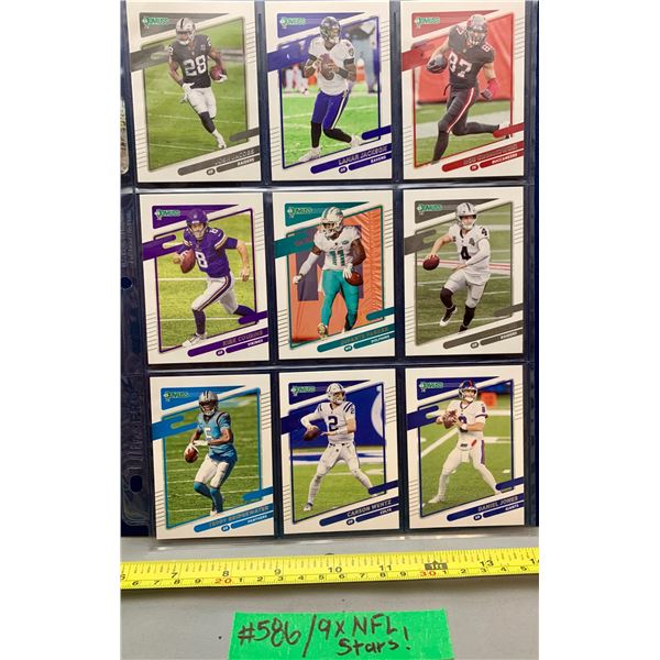 NFL Football Cards - 9 x NFL Stars in Sleeve