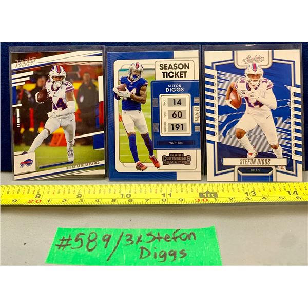 NFL Football Card - 3 x Stefon Diggs Prestige Contenders & Absolute