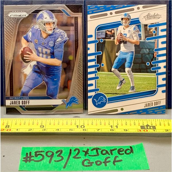 NFL Football Cards - 2 x Jared Goff Lions QB
