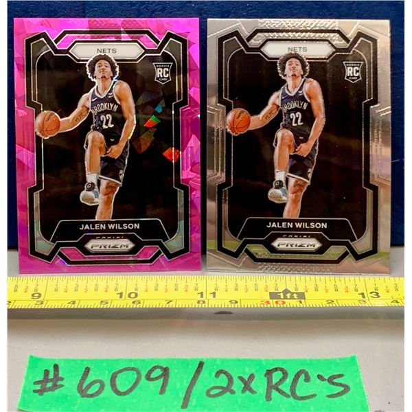 NBA Basketball - Panini Prizm RC 2023 x 2 Jalen Wilson Pink Ice & Chrome