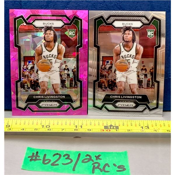 NBA Basketball - Panini Prizm RC 2023 Chris Livingston Pink Ice & Chrome