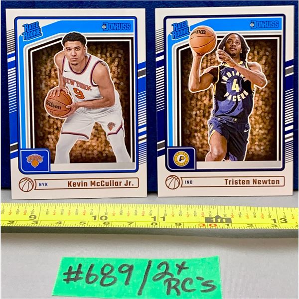 NBA Basketball - Donruss 2 x Rookie Cards: Kevin McCullar Jr & Tristen Newton