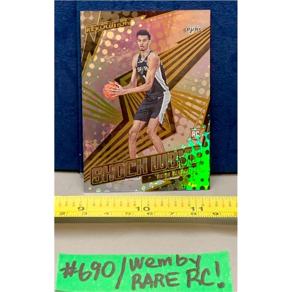 NBA Basketball - RARE Victor Wembanyama Rainbow Shock Wave REVOLUTION ROOKIE Card #15